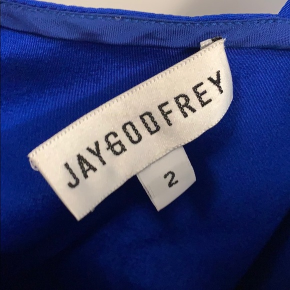 Royal Blue JayGodfrey one shoulder dress - Picture 2 of 5